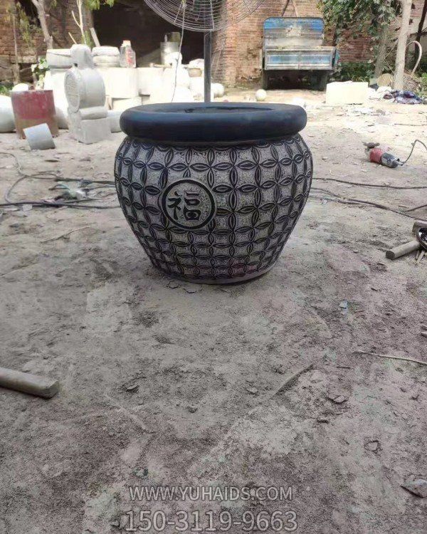 仿古青石石雕庭院编织流水石缸博鱼网页版