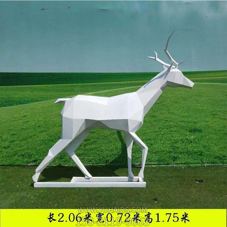 几何户外园林不锈钢抽象小鹿博鱼网页版