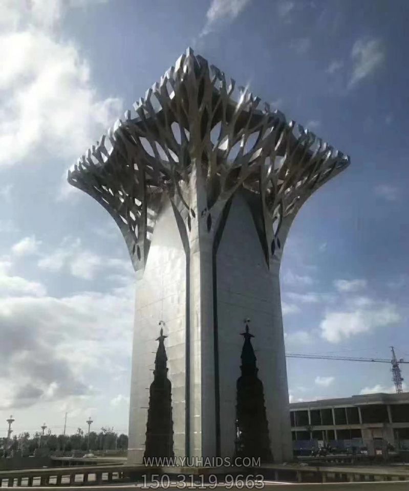 花园广场抽象大树不锈钢博鱼网页版