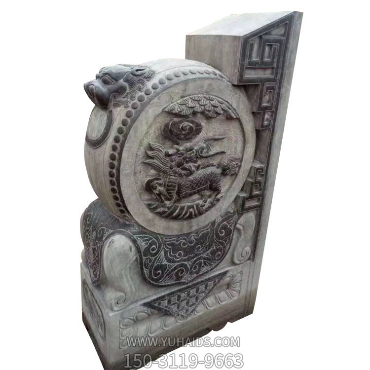 青石复古雕刻抱鼓石庭院门口摆放柱墩石门墩博鱼网页版