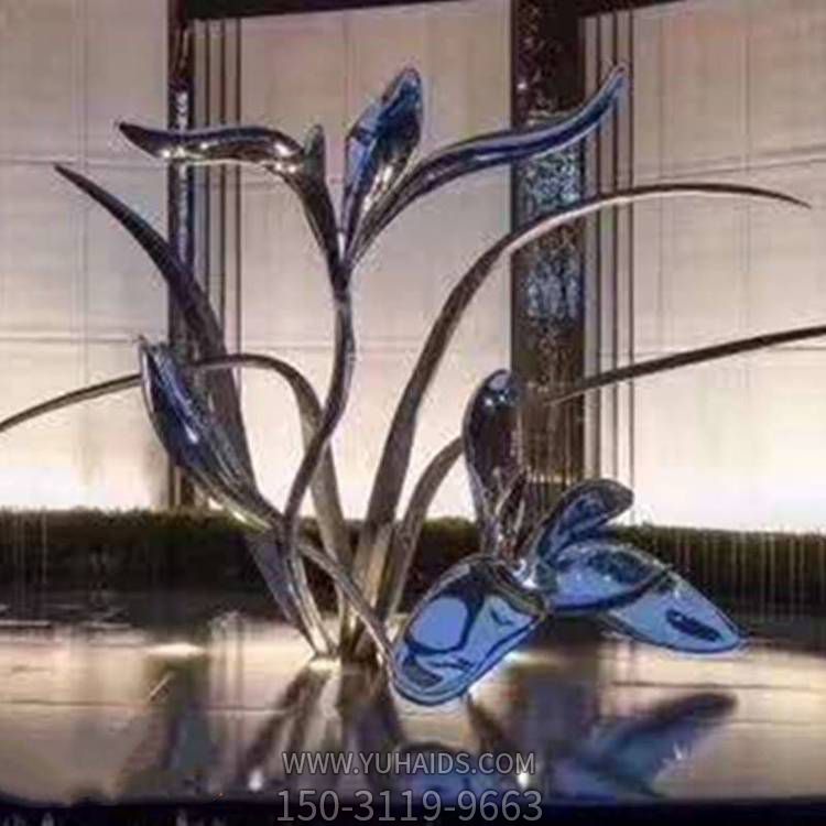 酒店会所门口喷泉水景抽象花朵博鱼网页版摆件