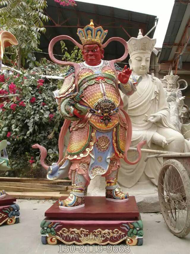 玻璃钢彩绘大型寺庙供奉神佛四大天王博鱼网页版