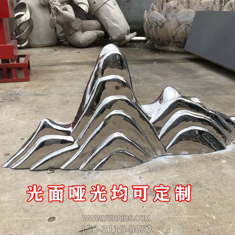 亮面现代艺术水景抽象亮面金属不锈钢假山博鱼网页版