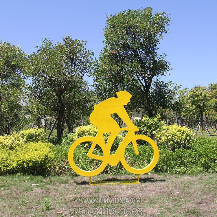 铁艺剪影骑行人物，骑自行车博鱼网页版