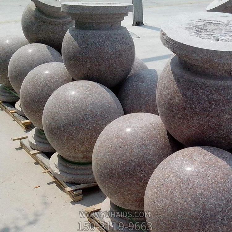 花岗岩天然大理石广场街道边摆放车挡石圆墩博鱼网页版