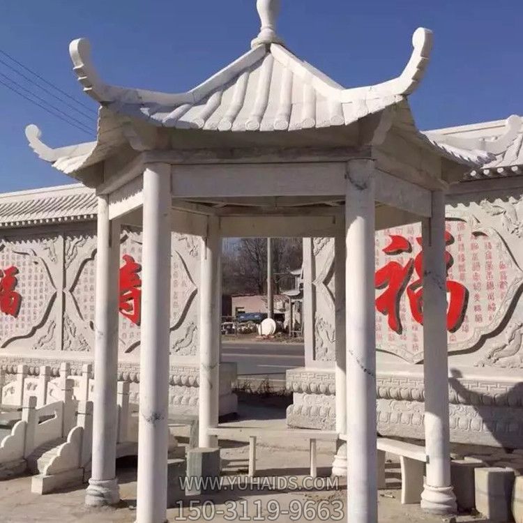 中式庭院装饰摆放大理石仿古建凉亭博鱼网页版