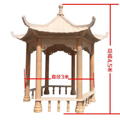 晚霞红大理石石雕户外庭院凉亭博鱼网页版