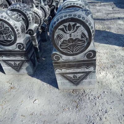青石门墩庭院抱鼓石