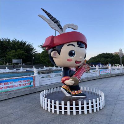 广场街道玻璃钢卡通人物博鱼网页版