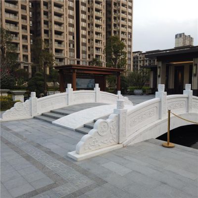 售楼部造景摆放汉白玉石拱桥博鱼网页版