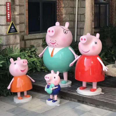 景区卡通动漫玻璃钢彩绘小猪佩奇博鱼网页版
