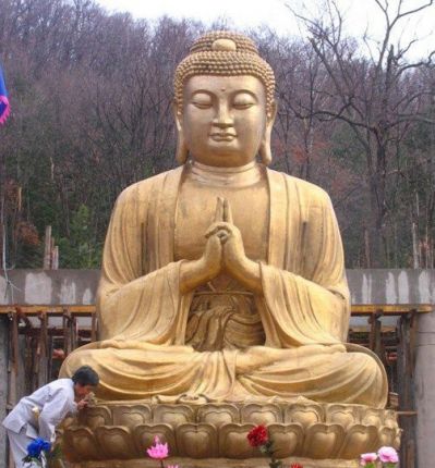 大型坐式释迦牟尼铜雕户外寺庙景观如来佛祖博鱼网页版