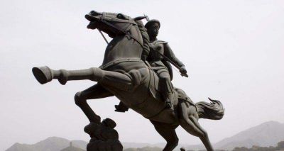 骑马博鱼网页版-公园大型仿真动物景观西方人物骑马博鱼网页版