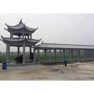 户外园林广场大型仿古中式长廊凉亭博鱼网页版
