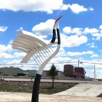 户外抽象不锈钢抽象鹤博鱼网页版