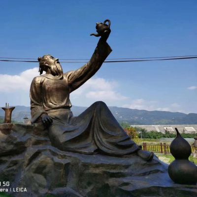 景区广场玻璃钢仿铜情景人物博鱼网页版