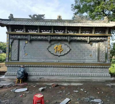 寺庙门口大型大理石石雕影壁博鱼网页版
