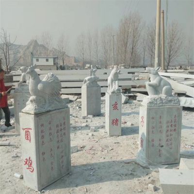 园林户外大理石石雕十二生肖博鱼网页版