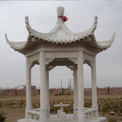 单层仿古建汉白玉景区公园摆放凉亭