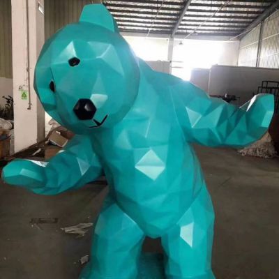 玻璃钢几何抽象园林景观熊博鱼网页版