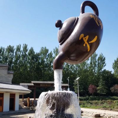 玻璃钢户外景区大型景观悬空流水天壶博鱼网页版