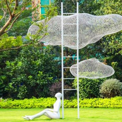 户外广场不锈钢镂空网格创意祥云博鱼网页版