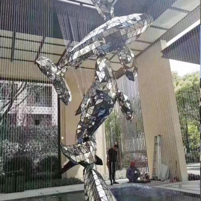 不锈钢几何户外园林景观抽象动物鲸鱼博鱼网页版