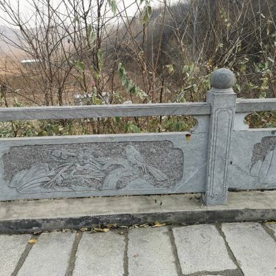 户外景点大理石石雕浮雕围栏