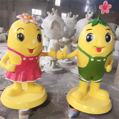 园林商场玻璃钢卡通植物公仔景观博鱼网页版