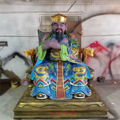 玻璃钢彩绘大型仿真户外寺庙景观三官博鱼网页版