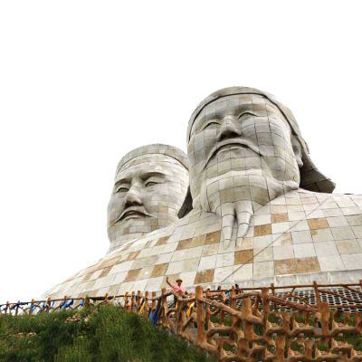 大型成石雕头像景观景区景点历史名人成吉思汗博鱼网页版