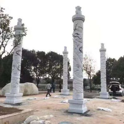 广场大型大理石石雕文化柱博鱼网页版