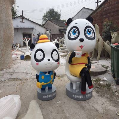 商场咖啡店玻璃钢卡通熊猫博鱼网页版