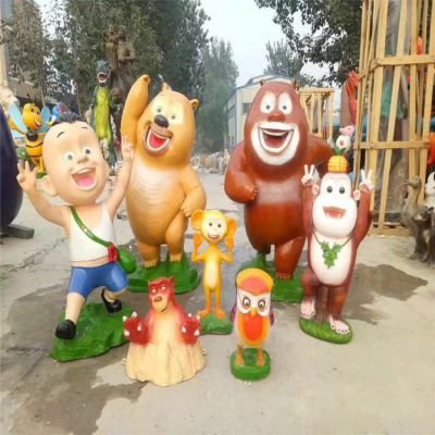 动画片人物景观玻璃钢卡通熊出没博鱼网页版