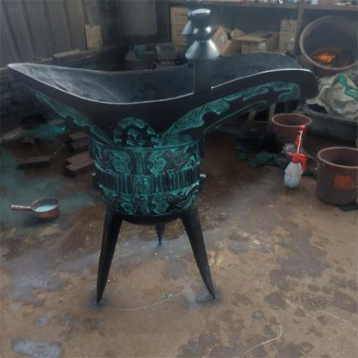 景区园林 摆放青铜器仿古喝酒器皿爵景观博鱼网页版