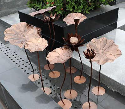 池塘不锈钢古铜色荷花博鱼网页版