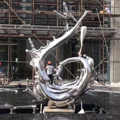 不锈钢镜面小区创意海浪