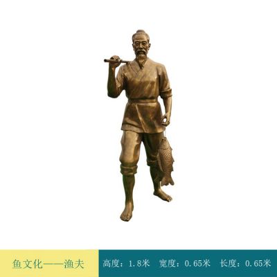 玻璃钢仿铜鱼文化渔夫博鱼网页版