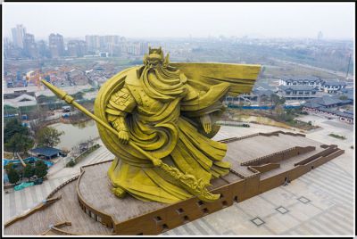 景区广场摆放铜雕立式关公武财神博鱼网页版  