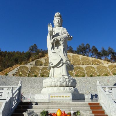 户外广场大型石雕佛像观音博鱼网页版