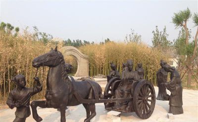 酒店文化广场仿古马车青铜马车博鱼网页版