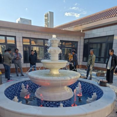 户外园林大理石石雕流水摆件喷泉博鱼网页版