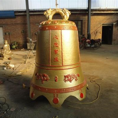 心想事成玻璃钢仿铜雕钟