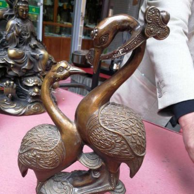 室内别墅铜雕美陈摆件孔雀博鱼网页版