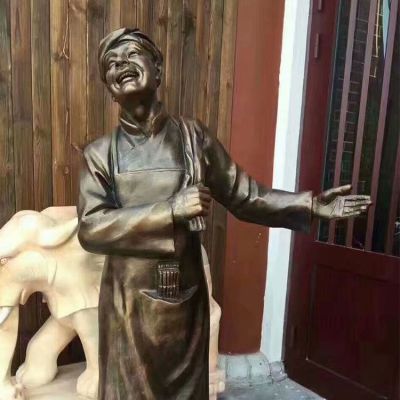 玻璃钢仿铜户外景区人物动物景观博鱼网页版