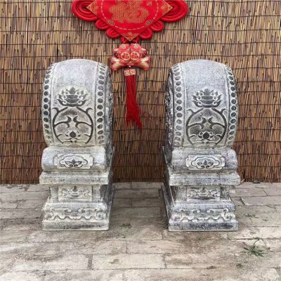 青石仿古抱鼓石，大理石古建大门门墩
