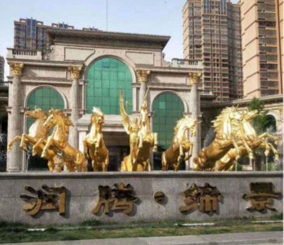 不锈钢仿铜马儿奔腾的阿波罗博鱼网页版