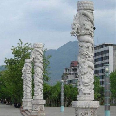 汉白玉华表盘龙石柱博鱼网页版