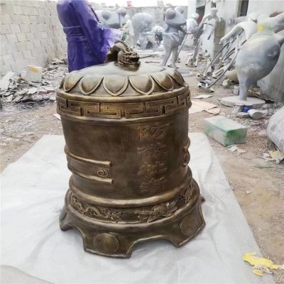 寺庙玻璃钢仿铜祈福纯铜挂钟