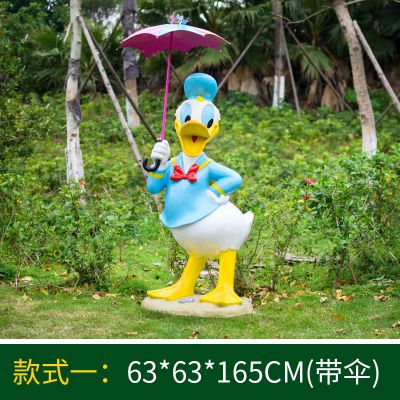 花园一只撑伞的玻璃钢唐老鸭博鱼网页版